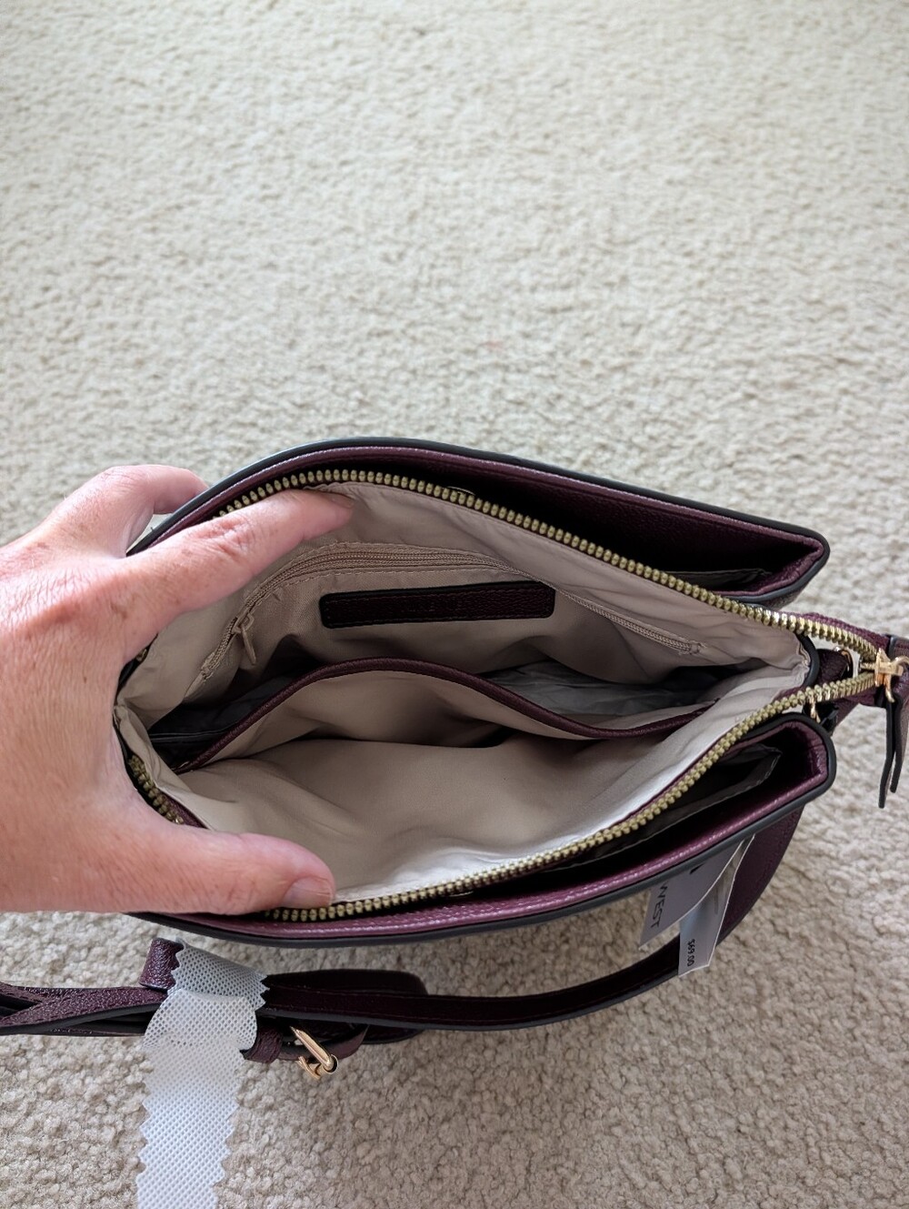 NWT Nine West Plum Pebbled Crossbody Bag - Picture 5 of 5